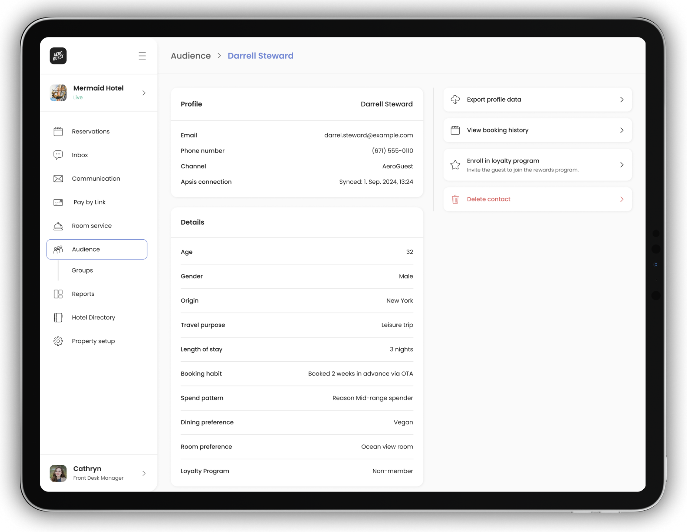 Detailed Guest Data