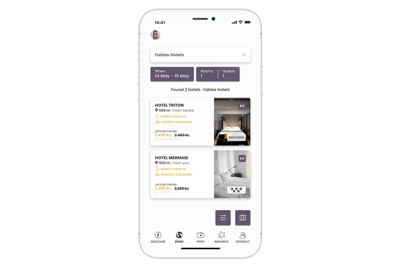 Direct booking in AeroGuest app