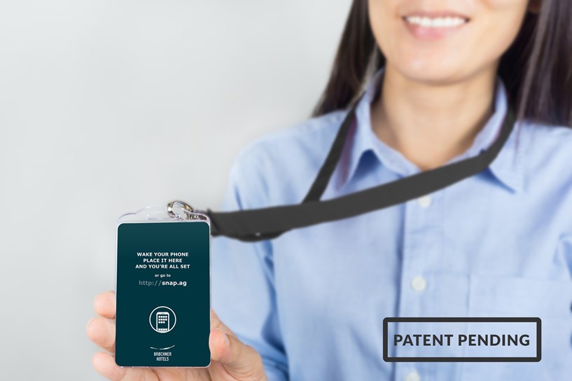 Receptionist with SNAP check in card